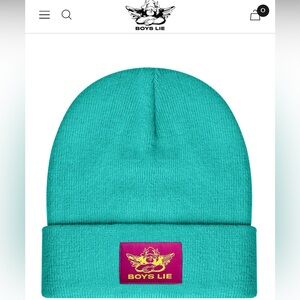 RARE BOYS LIE TURQUOISE BLUE BEANIE NEW IN BAG UNOPENED!!